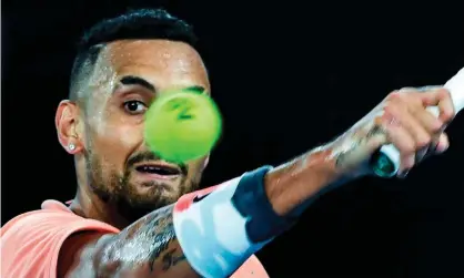  ??  ?? Australia’s Nick Kyrgios will not reprise last year’s popular showing in the 2021 ATP Cup in Melbourne. Photograph: William West/AFP/ Getty Images