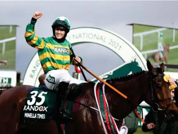  ??  ?? Rachael Blackmore became the first ever female jockey to win the Grand National (Getty)
