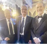  ?? ?? From left: GMA Network president and COO Gilberto Duavit Jr., GMA EVP and CFO Felipe Yalong and Sparkle GMA Artist Center consultant Johnny ‘Mr. M’ Manahan