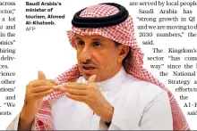  ?? AFP ?? Saudi Arabia’s minister of tourism, Ahmed Al-Khateeb.