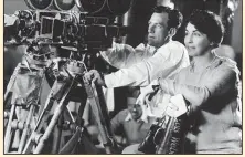  ??  ?? Lois Weber, seen here with an unidentifi­ed cameraman, was not only the leading female director-screenwrit­er in Hollywood silent era, she was arguably the most important and prolific filmmaker of her time.