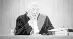  ?? Greg Baning / THE CANADIAN PRESS ?? Justice Charles Vaillancou­rt has agreed it’s time to rule on whether a report on Senate expense controls is admissible.