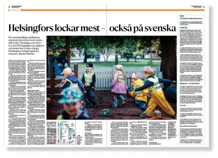  ??  ?? ■ I HBL 21.7 kan du läsa mer om antalet svenska småbarn i Finland.