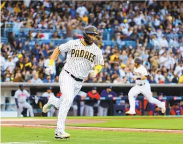  ?? K.C. ALFRED U-T ?? Entering Tuesday’s games, Padres first baseman Eric Hosmer led the majors with a .382 batting average.