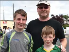  ??  ?? Jack, Sean and Donal Hickey Muckross at the Munster Senior and Minor Football finals