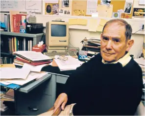  ??  ?? Brenner in his office at the Medical Research Council’s Laboratory of Molecular Biology in Cambridge, and the nematode worm
C elegans