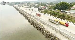  ?? PROJECT LUPAD ?? A BIRD’S-EYE view of the 4.46-kilometer Cagayan de Oro Coastal Road