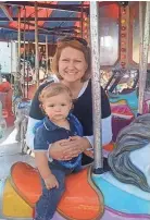  ?? FAMILY PHOTO ?? Jessica Butler poses on a carousel with son Max. Butler’s family says she was suffering extreme pain during her pregnancy but was sent home without seeing a doctor. She and her unborn baby died.