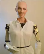  ??  ?? Sophia: a social humanoid robot, developed by Hanson Robotics