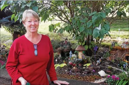  ?? REBECCA BLANCHARD — DIGITAL FIRST MEDIA ?? Lynn Bialek, founder of the Birdsboro Garden Club, has built a fairy garden in her backyard.