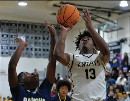  ?? PHOTO BY ROBERT CASILLAS ?? Bishop Montgomery guard Will Smith goes up for a shot during Thursday's CIF SoCal Regional Division I playoff game at Bishop Montgomery High.