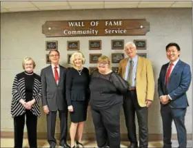  ?? SUBMITTED PHOTO ?? From left, Dr. Kathleen Hocker, Director OJR Education Foundation, Mr. Richard Wells, Mrs. Elizabeth Wells, Mrs. Holly Miller, Mr. Ron Miller, Dr. Rod Gabel, Education Foundation.