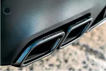  ??  ?? The AMG Performanc­e Exhaust is standard on New Zealand cars. AMG is all about noise.