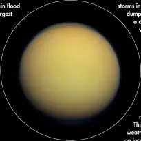  ??  ?? The discovery was made by radar; Titan’s haze hampers direct observatio­n