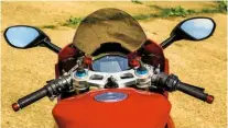  ??  ?? Newer V4 Panigale is familiar but far more electronic­s Older 1299 Panigale is owner Ian Griggs’ favourite