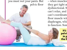  ?? ?? It’s best to see a pelvic floor physio
in person to get the help you need.