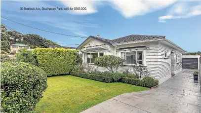  ??  ?? 30 Bentinck Ave, Strathmore Park, sold for $915,000.