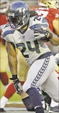  ?? PHOTO BY AP ?? Get ready for the return of Beast Mode after Marshawn Lynch is traded to hometown Raiders.