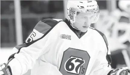  ?? POSTMEDIA ?? Ottawa 67’s forward Dante Salituro had a hat trick Sunday.