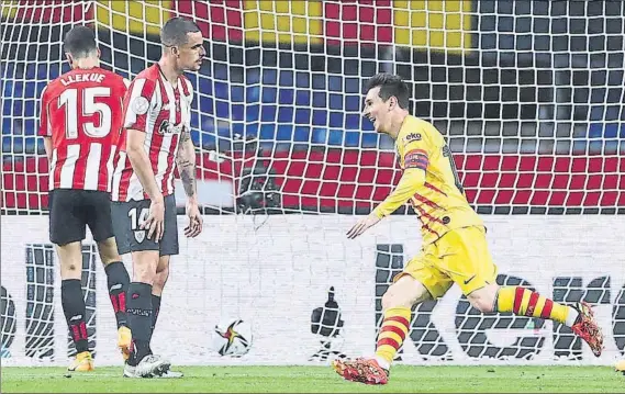  ?? FOTO: GETTY ?? Doblete
Messi marcó dos goles al Athletic en la final de Copa jugada el pasado sábado