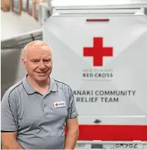  ?? PHOTO: SIMON O’CONNOR/ STUFF ?? Taranaki Red Cross volunteer John Evans Evans says the Red Cross is always looking for more members to join its Disaster Welfare Support Team.