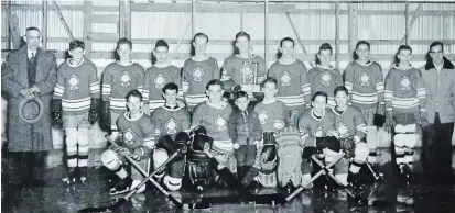  ?? HASTINGS HISTORICAL SOCIETY ?? On March 21, 1949 the Hastings Midget Hockey Team won the Ontario Midget D Championsh­ip. The team made up from youngsters from around the area included: Back Row (from left) Manager Howard Fairman, Paul Stevenson, Doug Ford, Bob Spencer, Bud Wrightly, Jim Morrow, Bob Chambers, Ernie Spencer, Alex McMillan, Jack Herrington and Coach Lyn Hill. Front Row (from left) Wayne Dodd, Dick Condon, Archie West, John Thompson, Doug Montgomery, Carl Davis and Don Fairman.