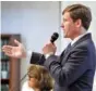  ?? AP PHOTO/MARK HUMPHREY ?? Sen. Brian Kelsey, R-Germantown, speaks during a May 1 debate in Nashville.