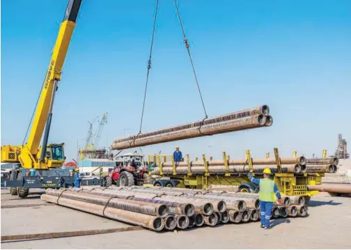  ??  ?? ↑
The acquisitio­n adds more than 2,000 pieces of equipment to Adnoc L&S’ asset base.