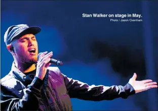  ?? Photo / Jason Oxenham ?? Stan Walker on stage in May.