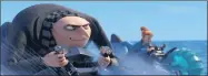  ??  ?? POWER COUPLE: Steve Carell (Gru) and Kristen Wiig (Lucy) return to voice a pair of superspy parents out to rid the world of evil yet again.