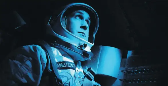  ?? UNIVERSAL PICTURES ?? Ryan Gosling embodies the taciturn strength of character that took astronaut Neil Armstrong to the moon in First Man.