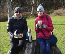  ??  ?? M ichael and Deirdre Farrell from Cork stop off for a cuppa in The National Park KIllarney on Sunday.Photo by M ichelle Cooper Galvin