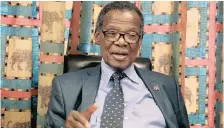 ?? African News Agency (ANA) ?? PRINCE Mangosuthu Buthelezi in an interview with Kuben Chetty at the IFP Durban Office. | SIBONELO NGCOBO