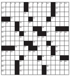  ??  ?? PUZZLE BY JONATHAN SCHMALZBAC­H AND BILL ALBRIGHT