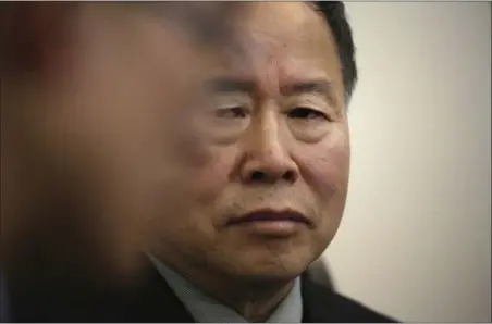  ?? WONG MAYE-E — THE ASSOCIATED PRESS ?? Han Song Ryol, North Korea’s vice foreign minister, listens to a translator during an interview with The Associated Press on Friday in Pyongyang, North Korea. Han Song Ryol said the situation on the Korean Peninsula is now in a “vicious cycle.”