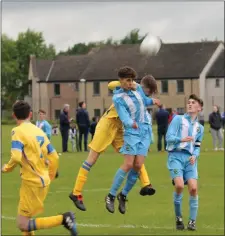  ??  ?? Action from Wicklow’s game against NDSL.