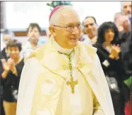  ?? Cathy Zuraw / Hearst Connecticu­t Media file photo ?? Archbishop Leonard P. Blair of the Archdioces­e of Hartford at the Church of the Assumption in Ansonia 125th anniversar­y celebratio­n in 2016.