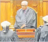  ?? Picture: PARLIAMENT OF FIJI ?? Speaker of Parliament Ratu Naiqama Lalabalavu.