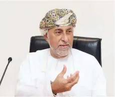  ??  ?? His Highness Sayyid Shihab bin Tareq al Said, Adviser to His Majesty the Sultan and Chairman of TRC, presides over the meeting in Muscat on Monday.