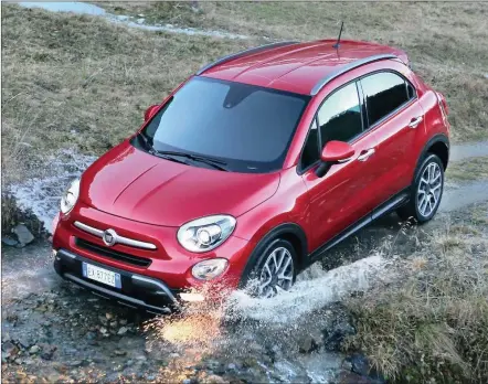  ??  ?? The marriage of Fiat and Chrysler has produced the 500X crossover model, suitable as a weekend warrior.