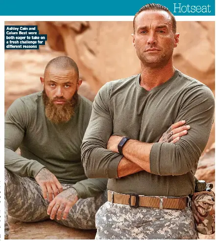  ?? ?? Ashley Cain and Calum Best were both eager to take on a fresh challenge for different reasons