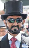  ??  ?? Sheikh Mohammed: celebrated a Godolphin treble on the opening day.
