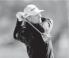  ?? SAM GREENWOOD/GETTY-AFP ?? Former Orlando resident Justin Rose plays a shot during Wednesday’s Pro-Am of the Arnold Palmer Invitation­al.