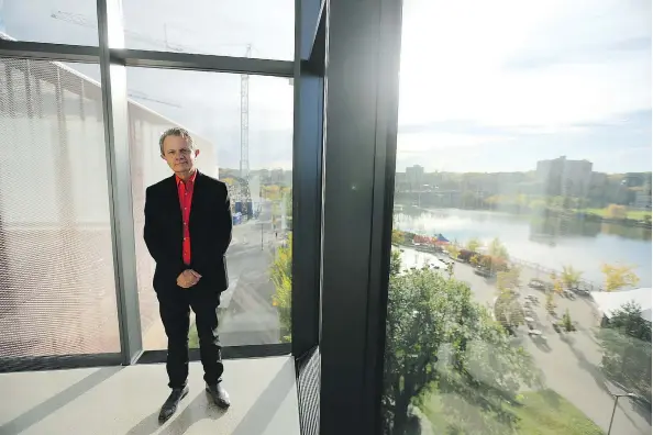  ?? QC PHOTO BY MICHELLE BERG ?? Gregory Burke, Executive Director &amp; CEO of the Remai Modern Art Gallery, stands in the newly opened gallery.