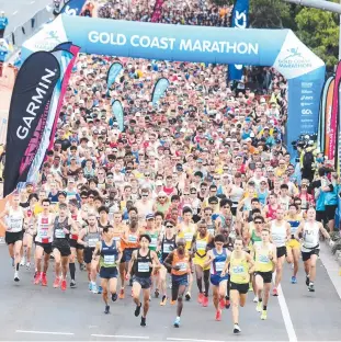  ??  ?? The Gold Coast Marathon expects to attract 28,000 entries next year.