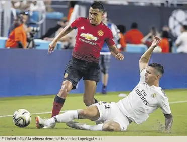  ?? // EFE ?? El United infligió la primera derrota al Madrid de Lopetegui