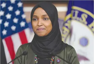  ?? (Elizabeth Frantz/Reuters) ?? ‘SQUAD’ MEMBERS, including Rep. Ilhan Omar, took to Twitter to bash Israel for the ‘murder’ of a journalist.