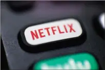  ?? AP FILE PHOTO ?? This file photo shows a logo for Netflix on a remote control.