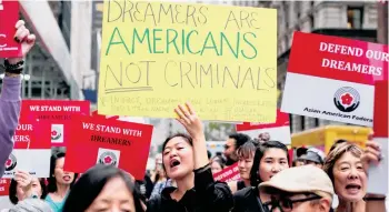  ??  ?? En la Gran Manzana se han realizado varias marchas a favor de los Dreamers./GETTYIMAGE­S.