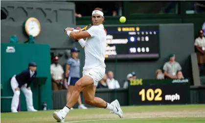  ?? ?? Do Rafael Nadal’s pre-serve ceremonies improve his game? Photograph: Tom Jenkins/The Guardian